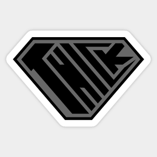 Thick SuperEmpowered (Black on Black) Sticker